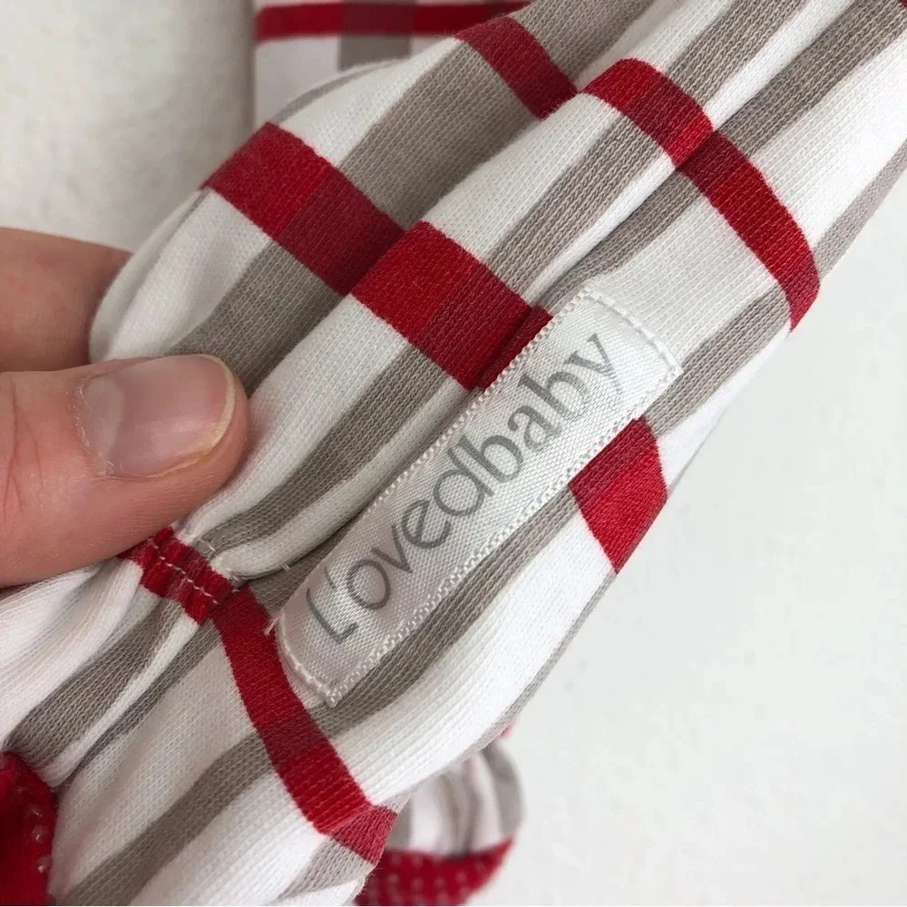 L'ovedbaby footie sleeper red plaid holiday pajamas size 3-6 months - Picture 8 of 10